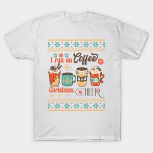 I Run on Coffee And Christmas Cheer T-Shirt